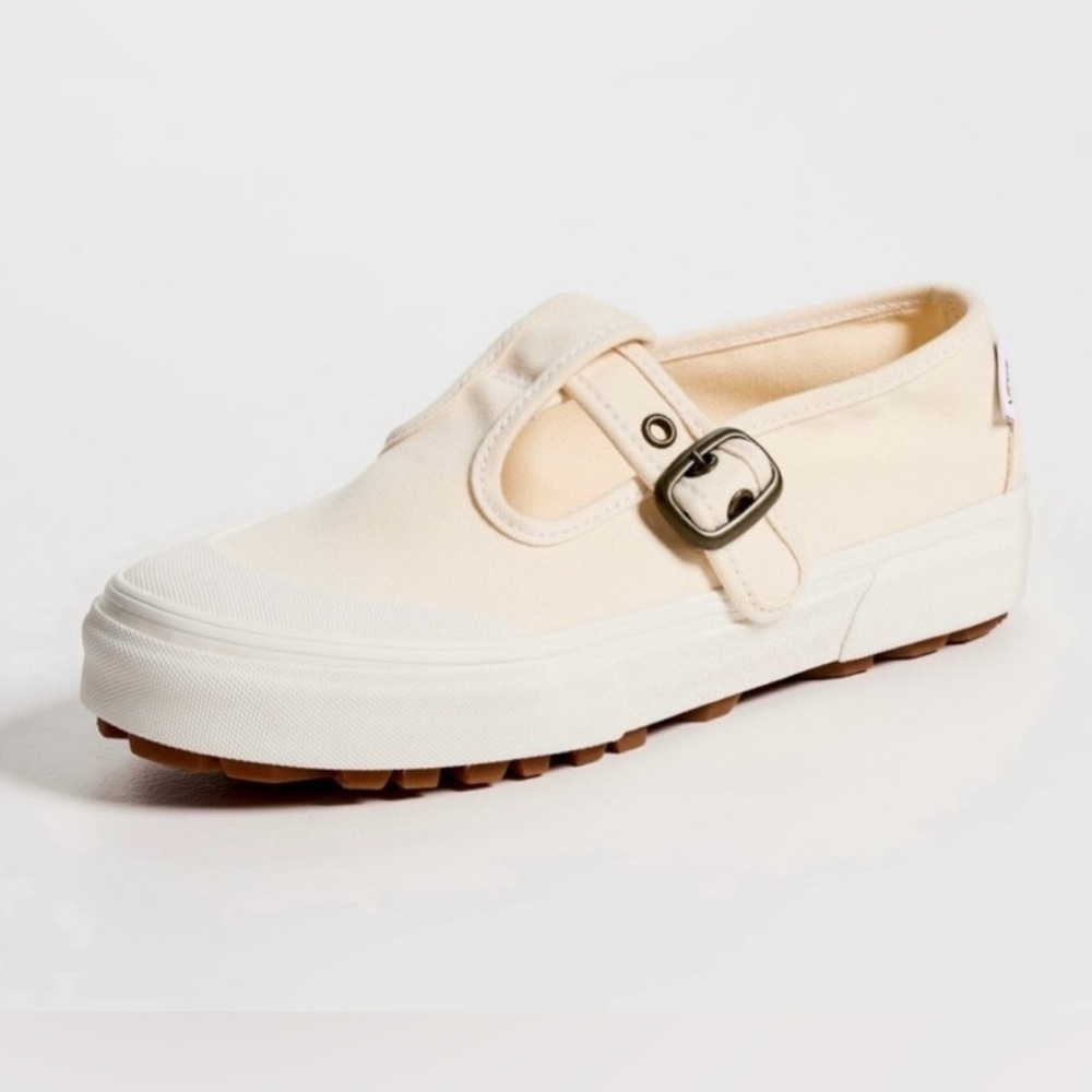 VANS|Beige cream canvas Maryjane sneakers with buckle & rubber sole•••NWOT,boho - Picture 5 of 15